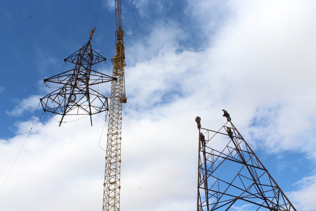 Constructing Power Transmission Towers